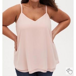 Torrid SOPHIE CHIFFON DOUBLE LAYER SWING CAMI